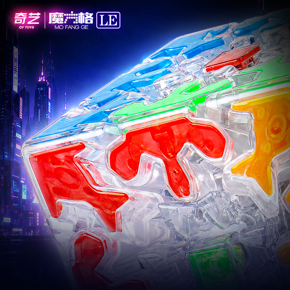 QiYi Speed Gear Cube 3x3 (Tiled, Magnetic + Ball-Core, LE)