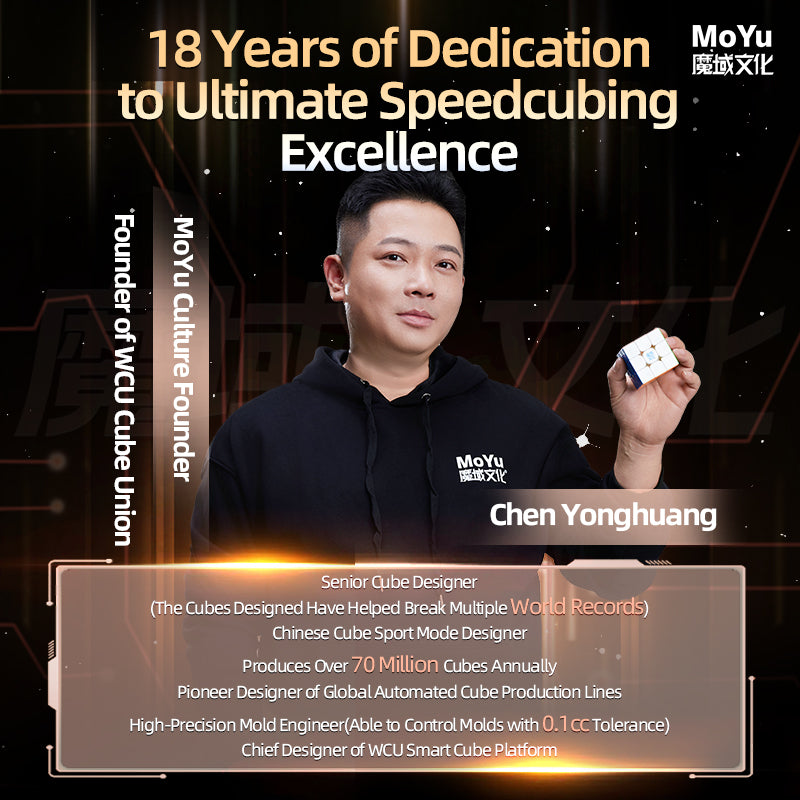 MoYu Super WeiLong 3x3 V2 AI (8-Magnet Ball-Core + MagLev) - 18th Anniversary Edition