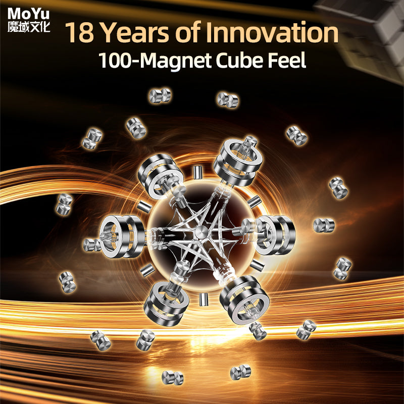 MoYu Super WeiLong 3x3 V2 (20-Magnet Ball-Core + MagLev) - 18th Anniversary Edition