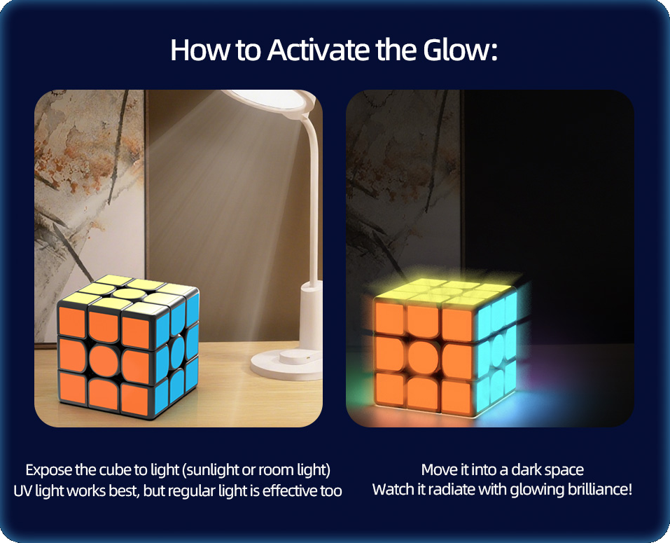 QiYi Magnetic 3x3 (Glow in the Dark Stickers)
