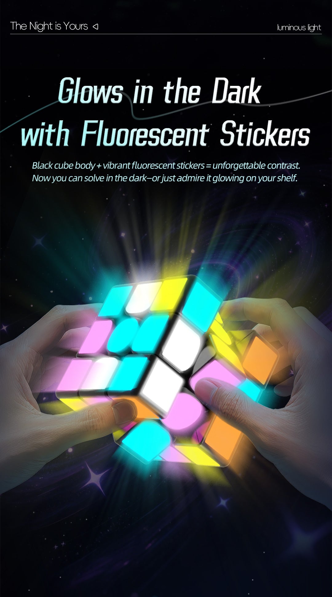 QiYi Magnetic 3x3 (Glow in the Dark Stickers)
