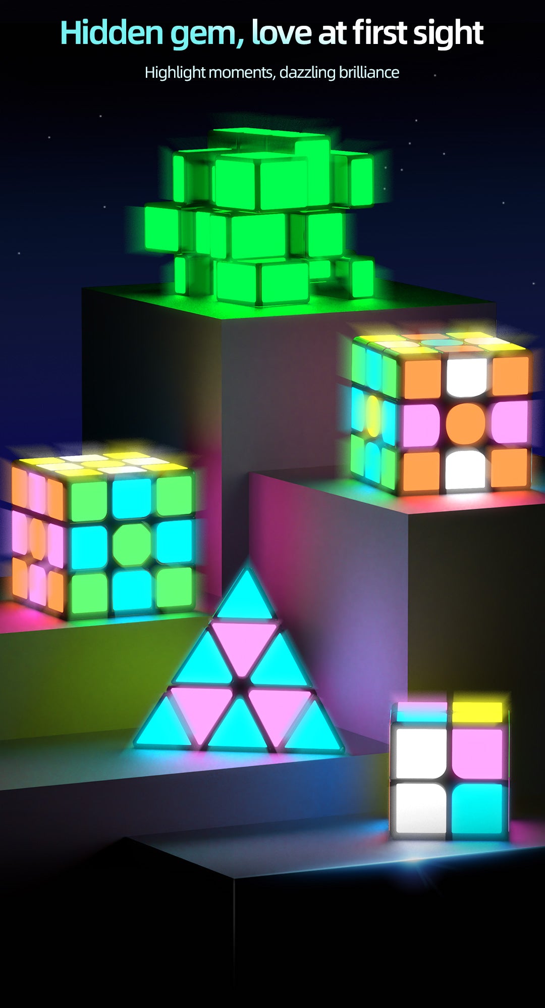 QiYi Magnetic 3x3 (Glow in the Dark Stickers)