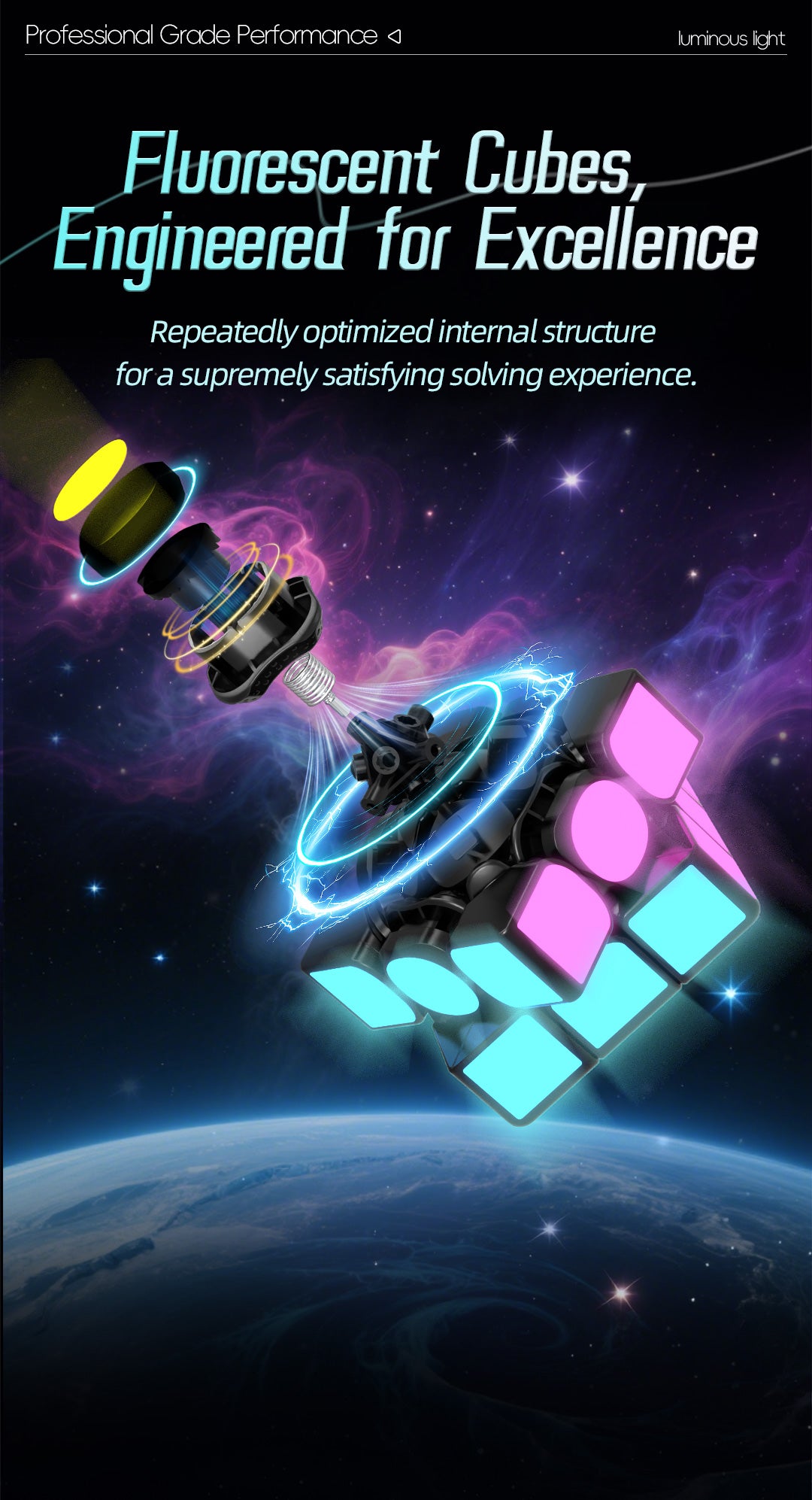 QiYi Magnetic 3x3 (Glow in the Dark Stickers)