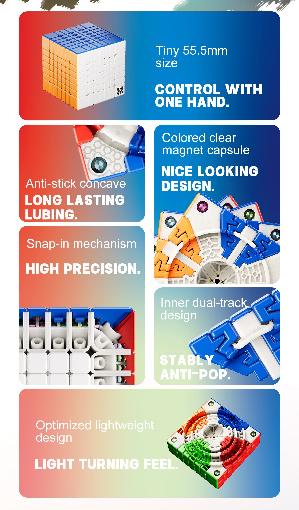 YJ Pocket Cube Mini 7x7 (55.5mm, Magnetic)
