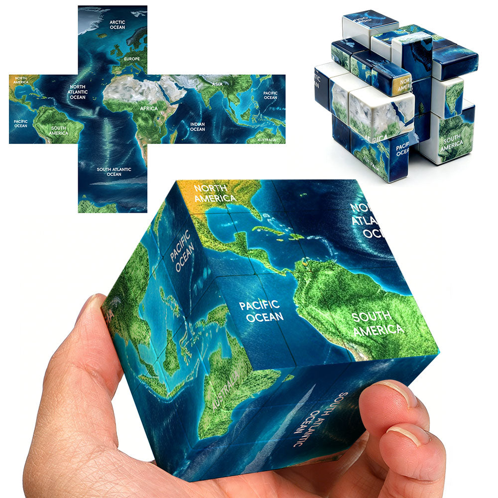 Ziina 3x3 Mirror World Map (3D)
