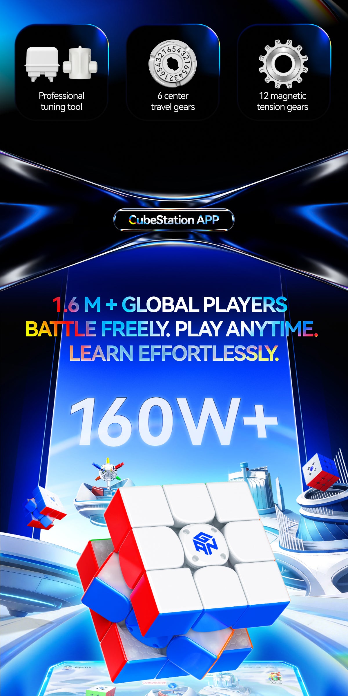 GAN16 ui MagLev MAX UV 3x3 (Smart Cube)