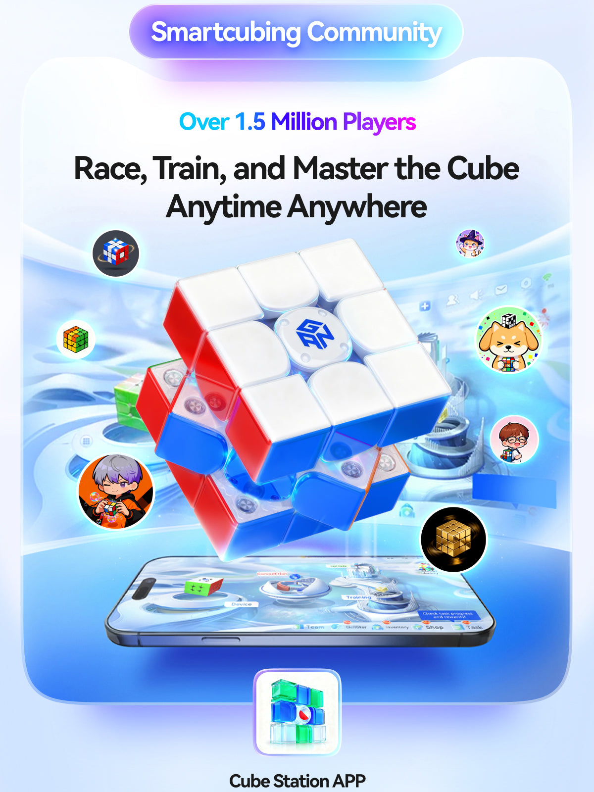 GAN i4 MagLev Frosted 3x3 (Smart Cube)
