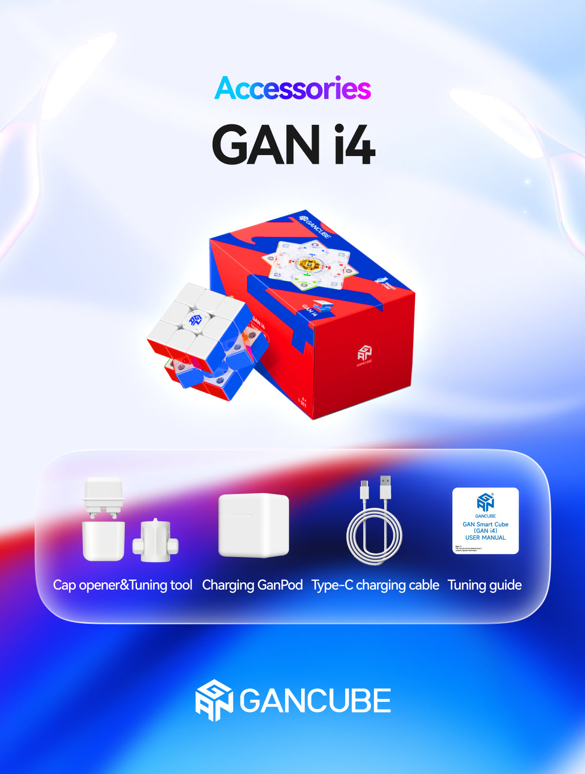 GAN i4 MagLev Frosted 3x3 (Smart Cube)