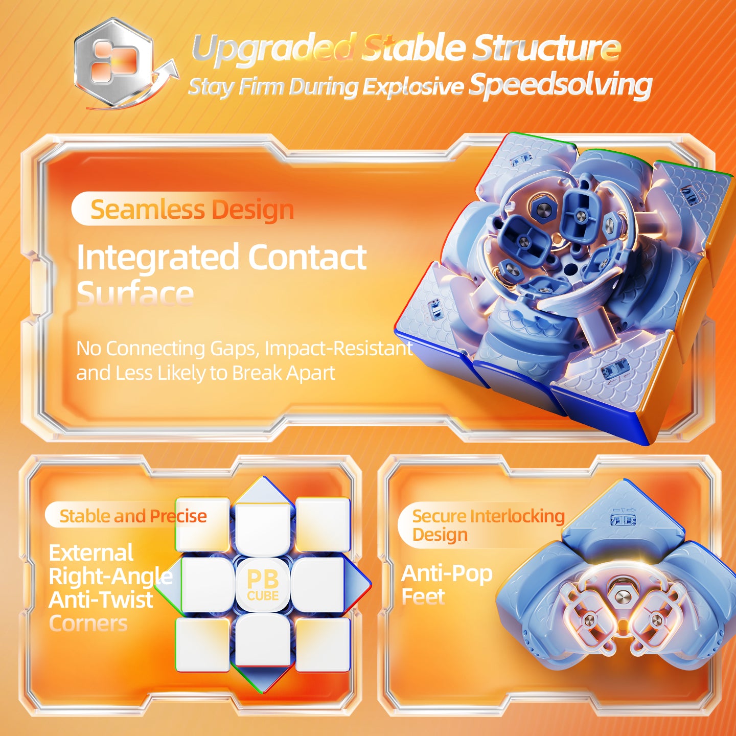 PBCube WR 3x3 (20-Magnet Ball-Core + MagLev + UV)