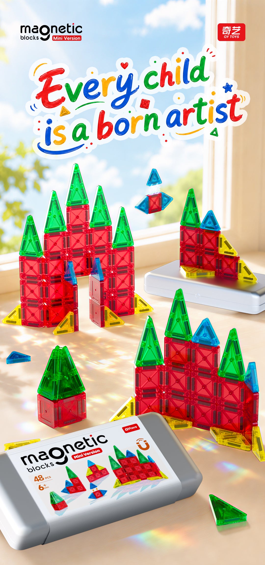QiYi Mini Magnetic Blocks (Set of 48)