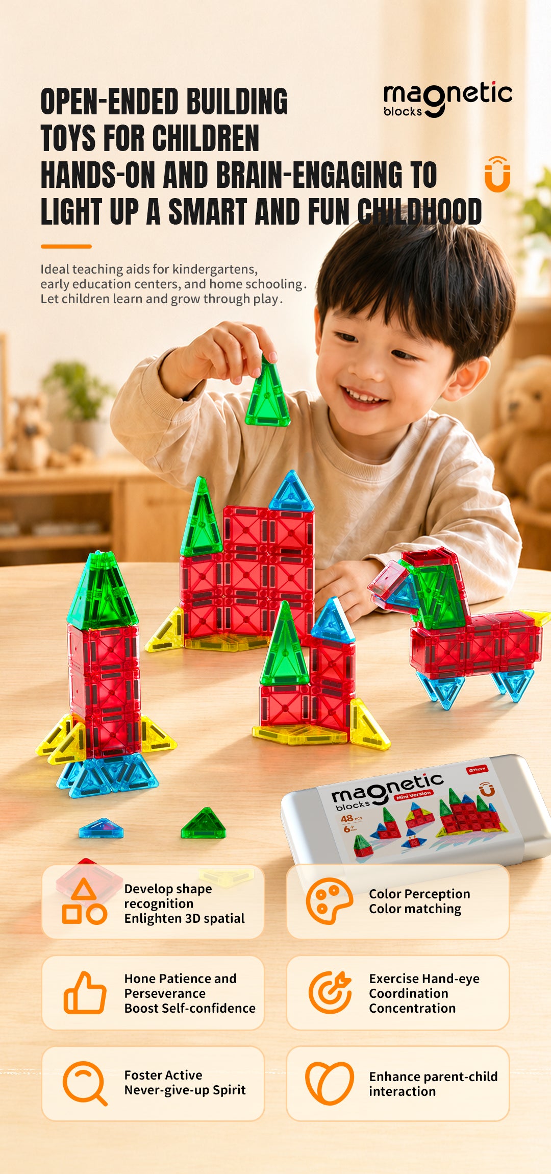 QiYi Mini Magnetic Blocks (Set of 48)