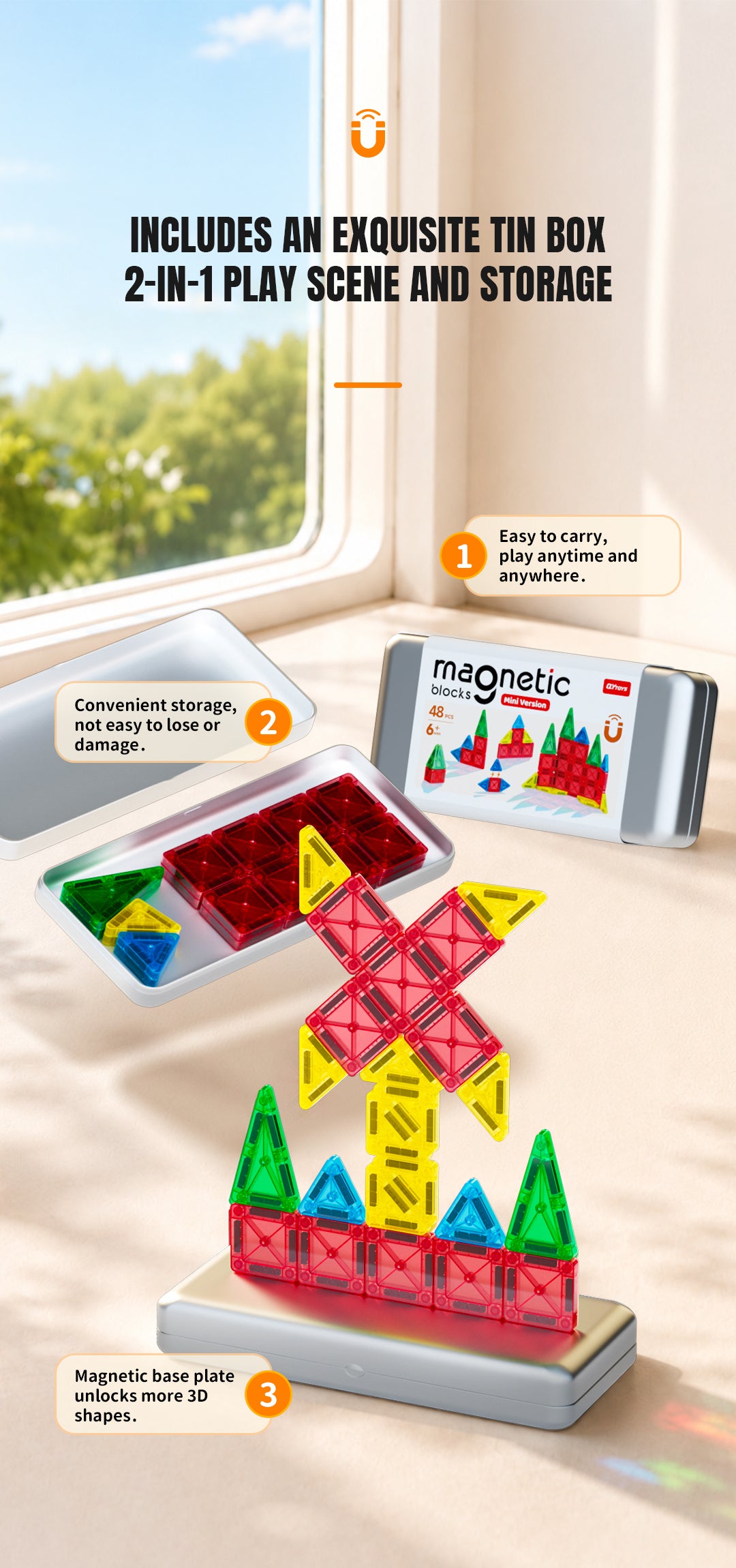 QiYi Mini Magnetic Blocks (Set of 48)