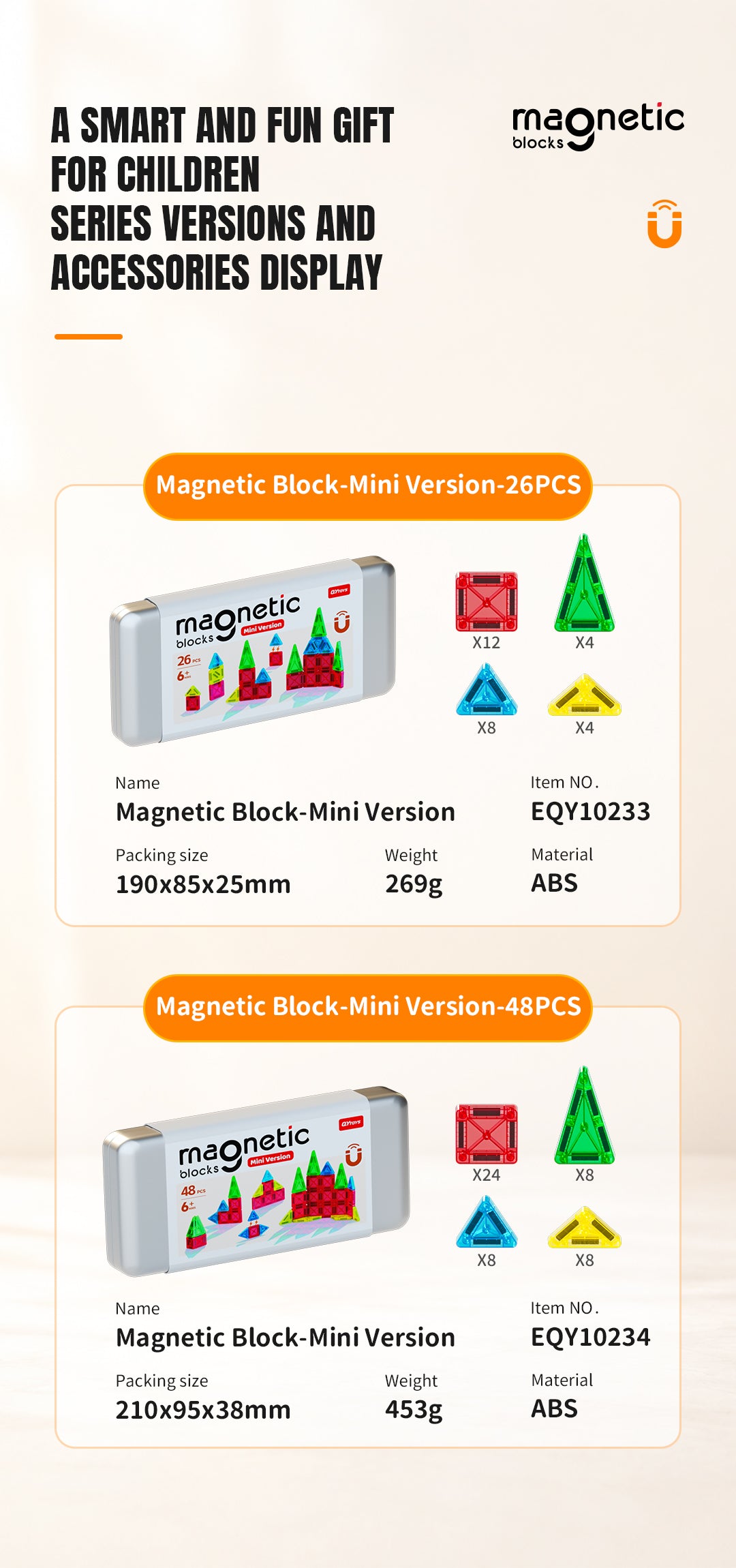 QiYi Mini Magnetic Blocks (Set of 48)