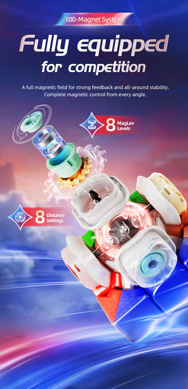 MoYu AoLong V5 3x3 (8-Magnet Ball-Core + MagLev + UV)