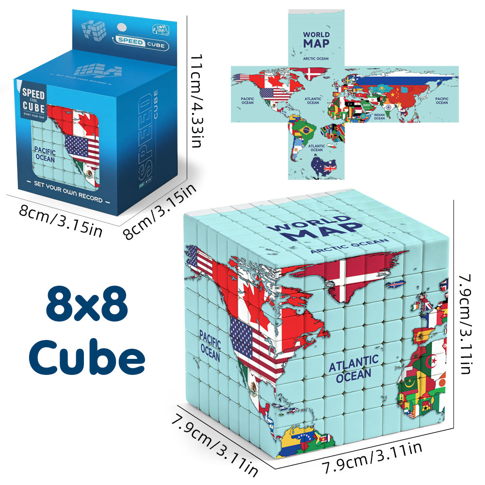 Ziina World Map 8x8 (Flags)