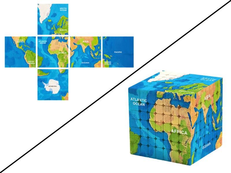 Ziina World Map 7x7 (B)