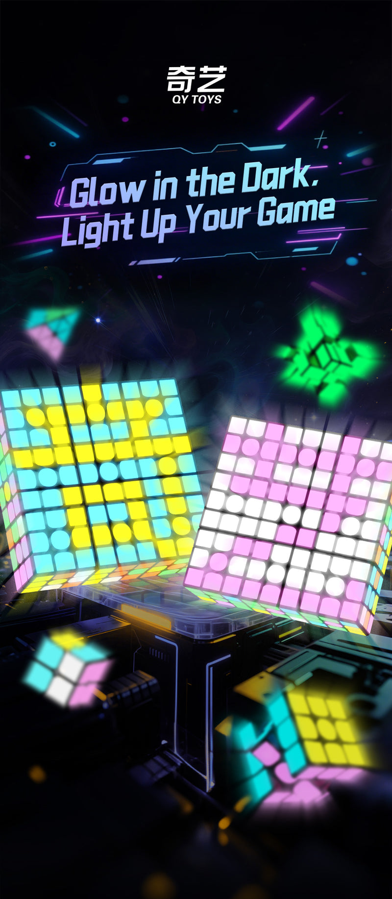 QiYi 2x2 (Glow in the Dark Stickers)
