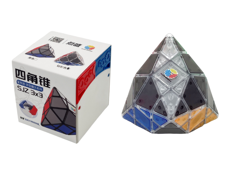 DianSheng 3x3 4-Corner Hexagonal Dipyramid V2 (Tiled) - Transparent Stickerless