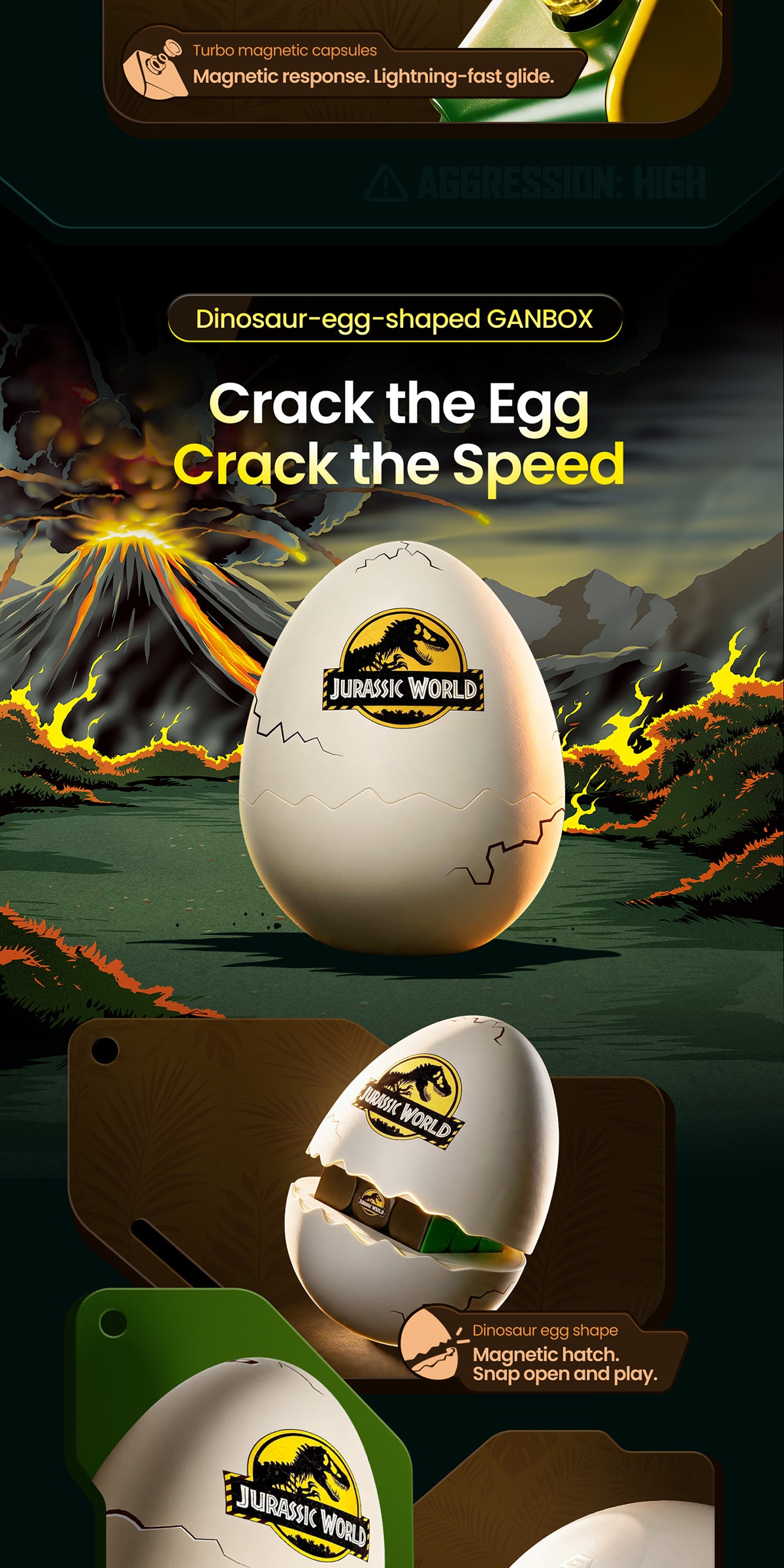GAN356 ME 3x3 (Jurassic World Edition, Egg Case)