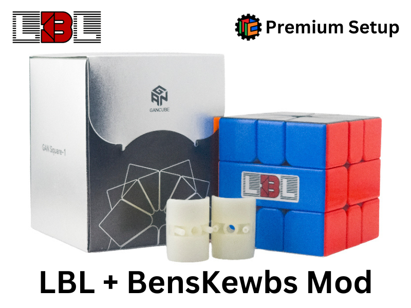 GAN Square-1 (LBL + BensKewbs Mod) - Stickerless / Black Internals
