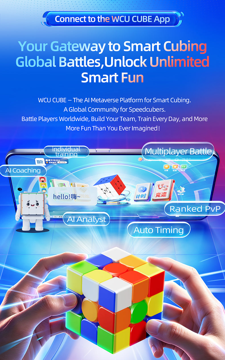MoYu AoLong V5 AI 3x3 (Smart Cube, 8-Magnet Ball-Core + MagLev + UV)