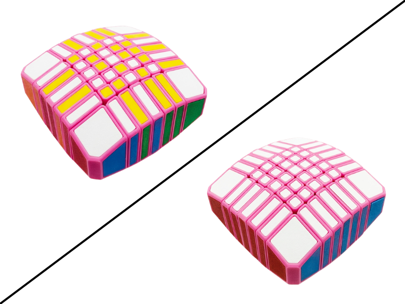 ZePuzzles 1x7x7 Floppy Cube - Pink