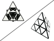ZePuzzles Tricky Pyraminx - Black (White)