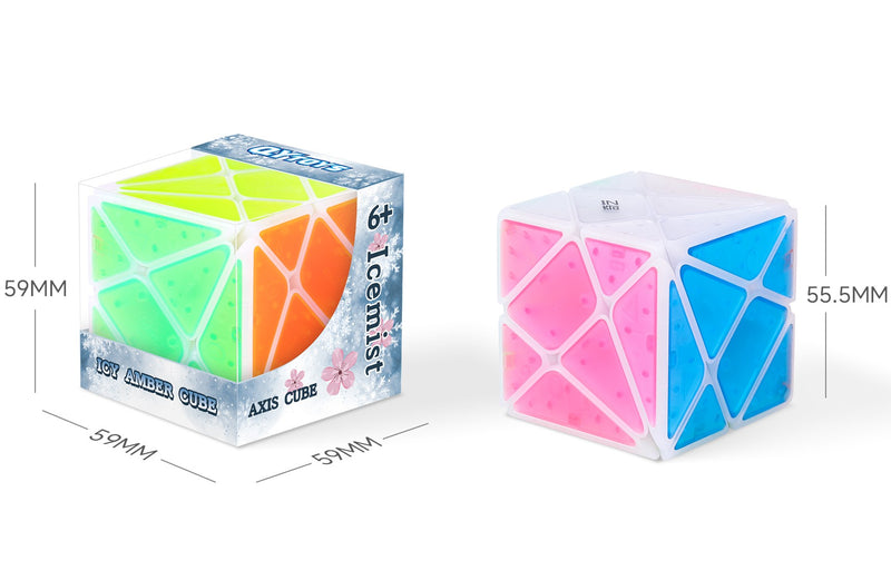 QiYi Axis Cube (Tiled - Icy Amber) - Transparent