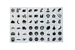 3x3 Icon Stickers - White